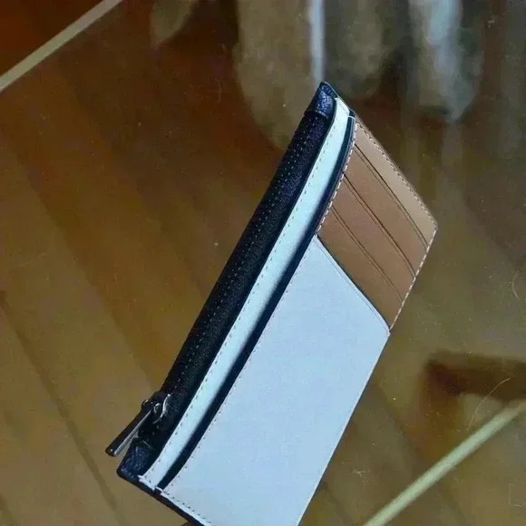 Coach CR407 Zip Card Case In Colorblock Signature Canvas - Picture 4 of 5